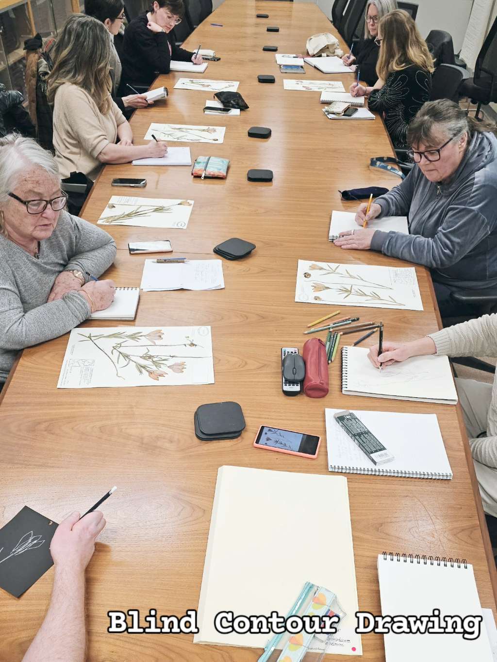 group activity blind contour sketching