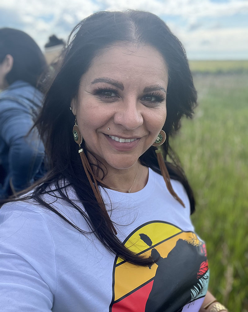 Angie Mose at Wanuskewin Heritage Park for the Aski 101 Field Studies in the Environment course. (Photo: Submitted)
