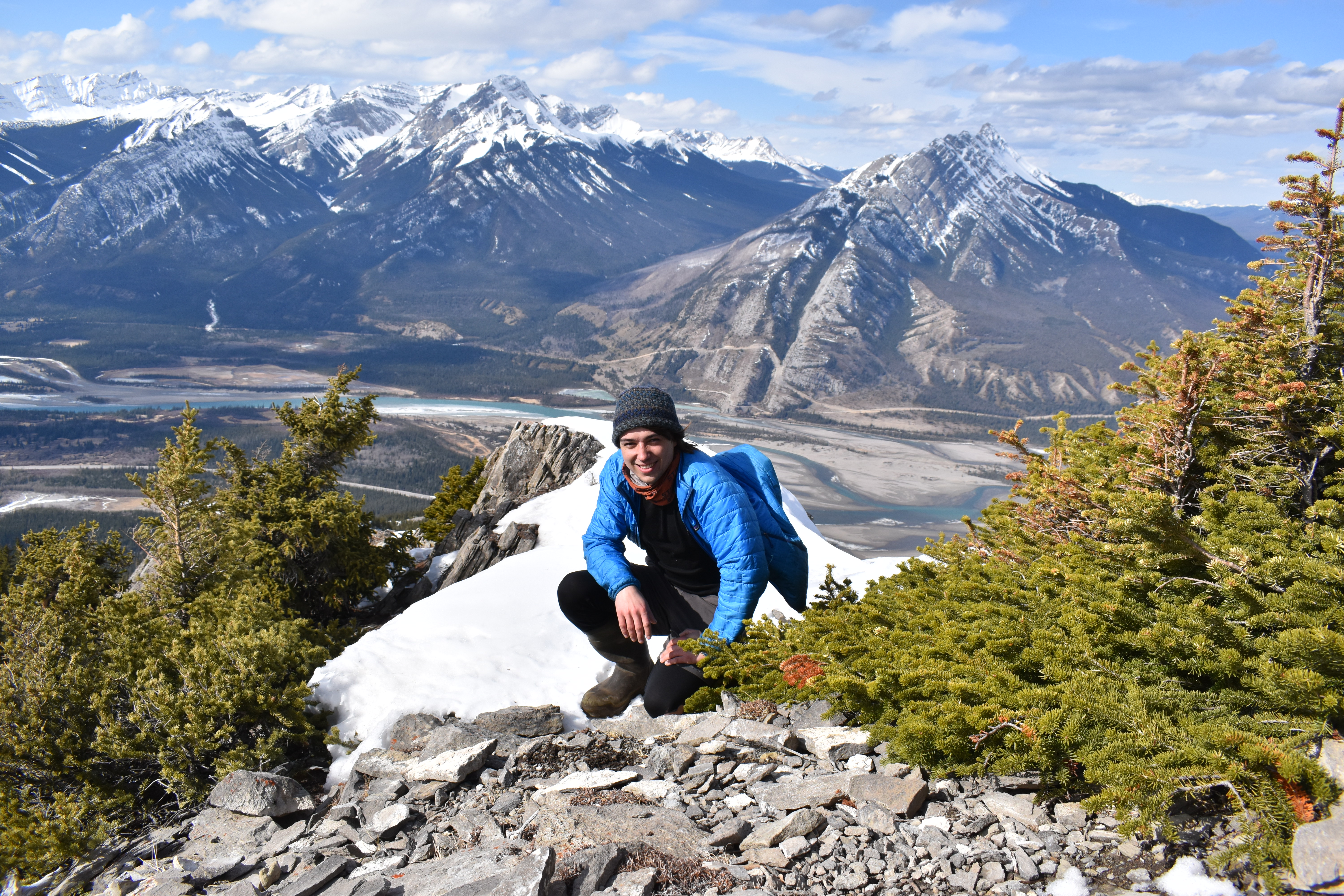 Sustainability of natural resources is important to master’s student Jordan Shirley, who is seen here hiking in Jasper, Alta. (Photo: Submitted) 