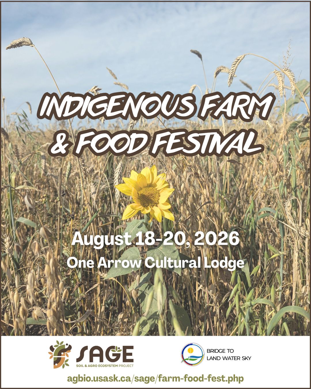 Save the Date Indigenous Farm and Food Festival