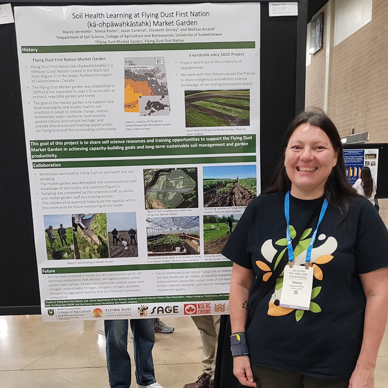 Person standing in front of a poster presentation